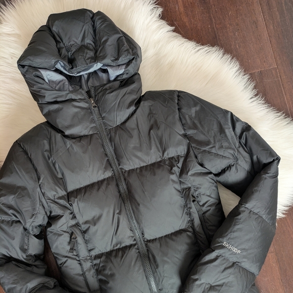 Skhoop Hella Down Women's Long Black Maxi Ankle Puffer Coat Parka S Small - Picture 4 of 16